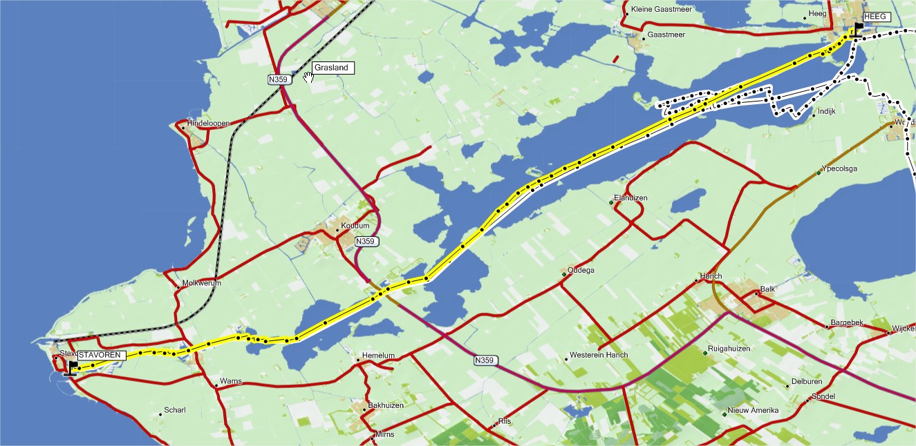 Route zaterdag