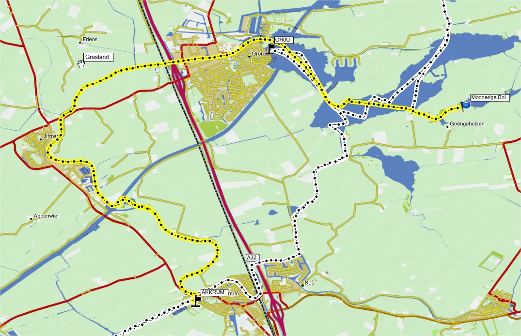 Route dinsdag